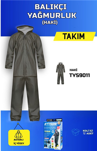 TYSON BALIKÇI TAKIM YAĞMURLUK HAKİ YEŞİL